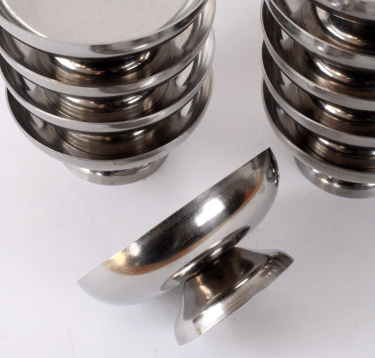 Coupes à glace en inox vintage