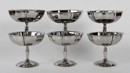 Coupes à glace en inox vintage