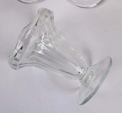 Coupes à glace en verre transparent