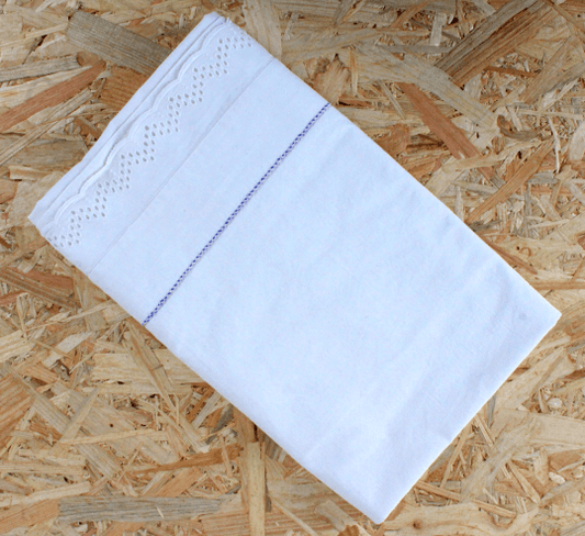 Drap ancien en coton pour lit bébé