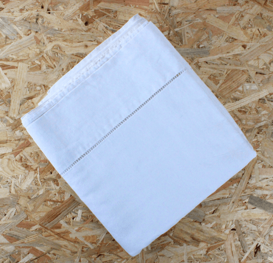 Drap ancien blanc en lin