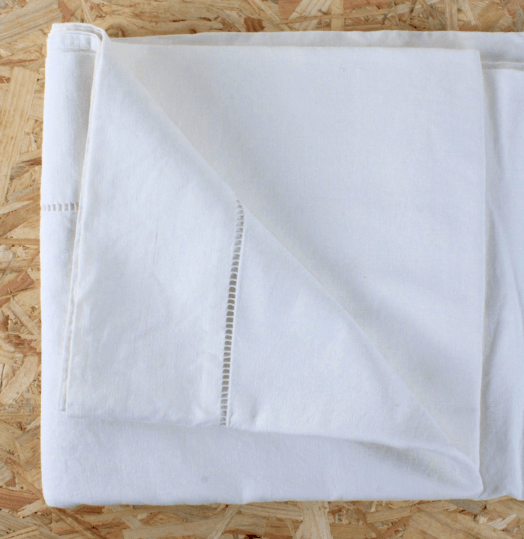 Drap ancien blanc en lin