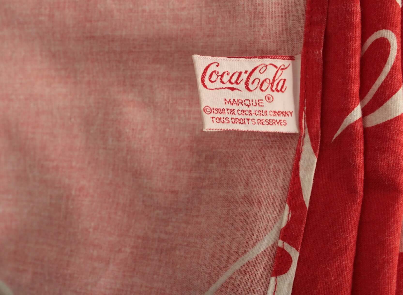 Vintage Drap et taie de traversin Coca-Cola