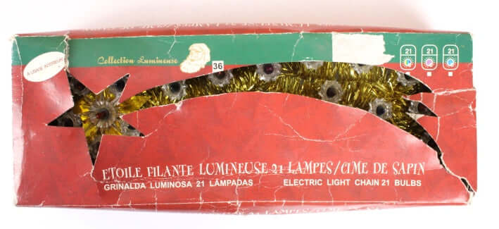 Etoile filante lumineuse vintage pour sapin de Noël