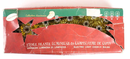 Etoile filante lumineuse vintage pour sapin de Noël