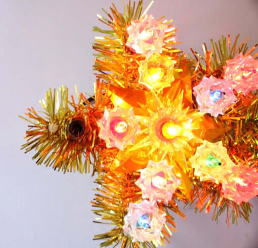 Etoile filante lumineuse vintage pour sapin de Noël