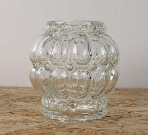 Grands globes anciens en verre bullé