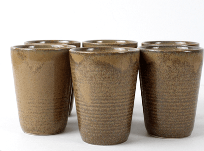 Gobelets vintages en grès Digoin