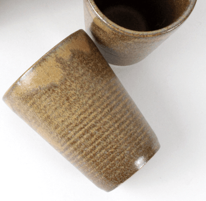 Gobelets vintages en grès Digoin