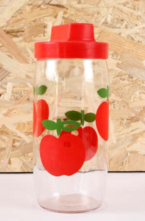 Bocal vintage Henkel pommes rouges