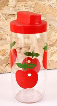 Bocal vintage Henkel pommes rouges