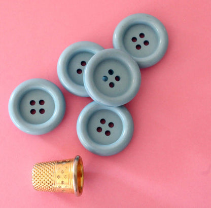 Gros boutons bleu-gris vintage