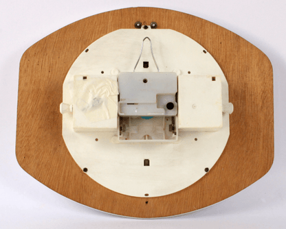 Horloge-Calendrier Vintage – Orange et Blanc (Années 70)