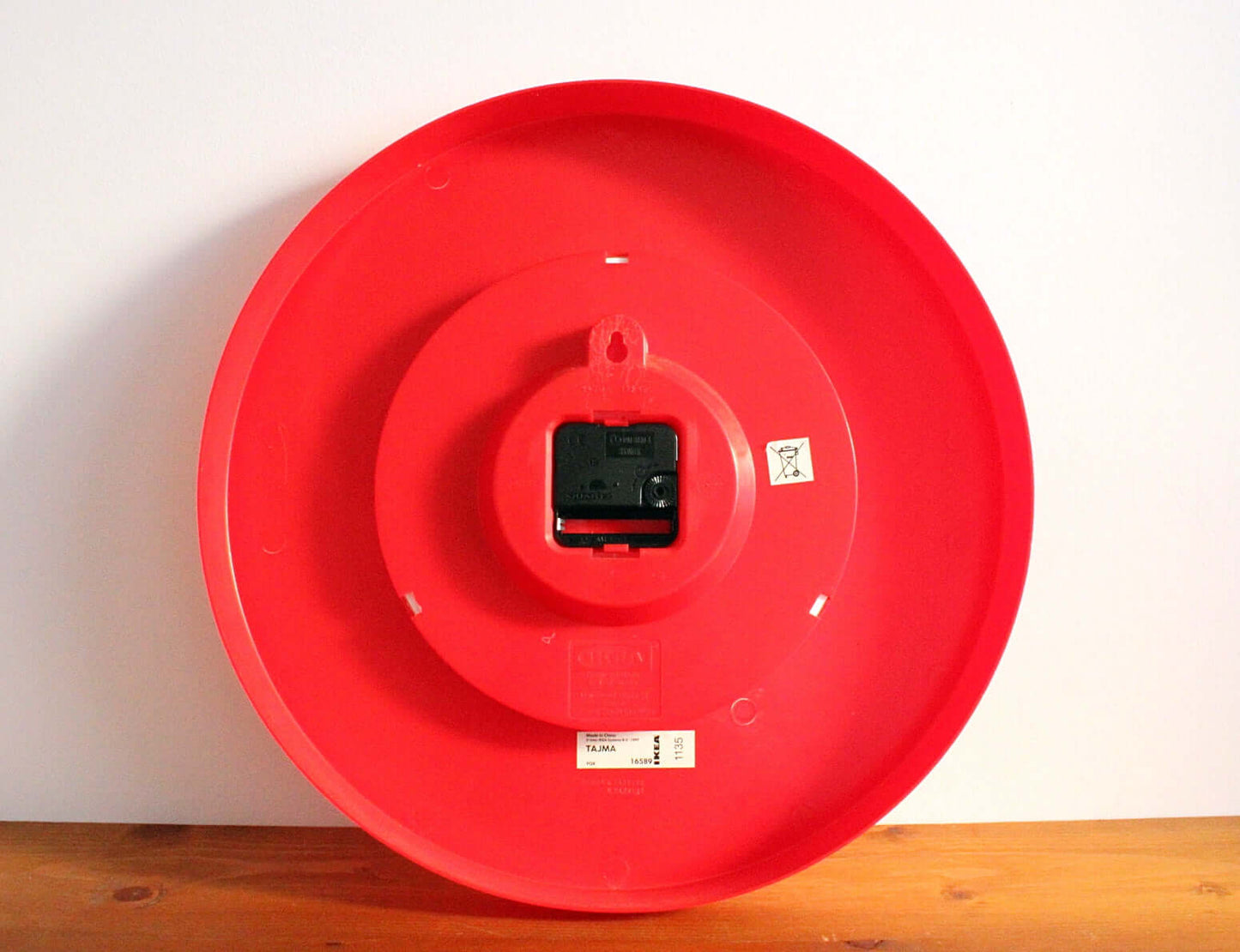 Vintage Horloge murale vintage rouge IKEA Tajma