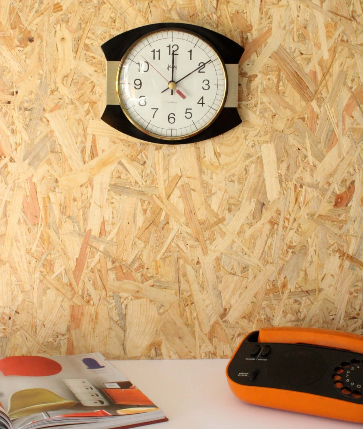 Horloge murale - Japy - Art déco Bois, Métal - 1950-1960 Horloge murale - Japy - Art déco Bois, Métal - 1950-1960