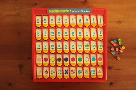 Vintage Jeu d'apprentissage Kiddicraft Alphabet Teacher