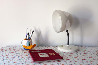 Vintage Lampe de bureau Ikea Skojig blanche