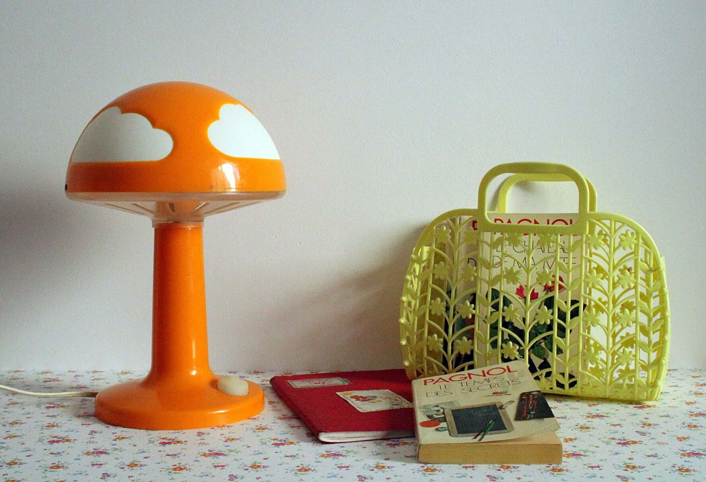 Vintage Lampe à poser Ikea Skojig orange