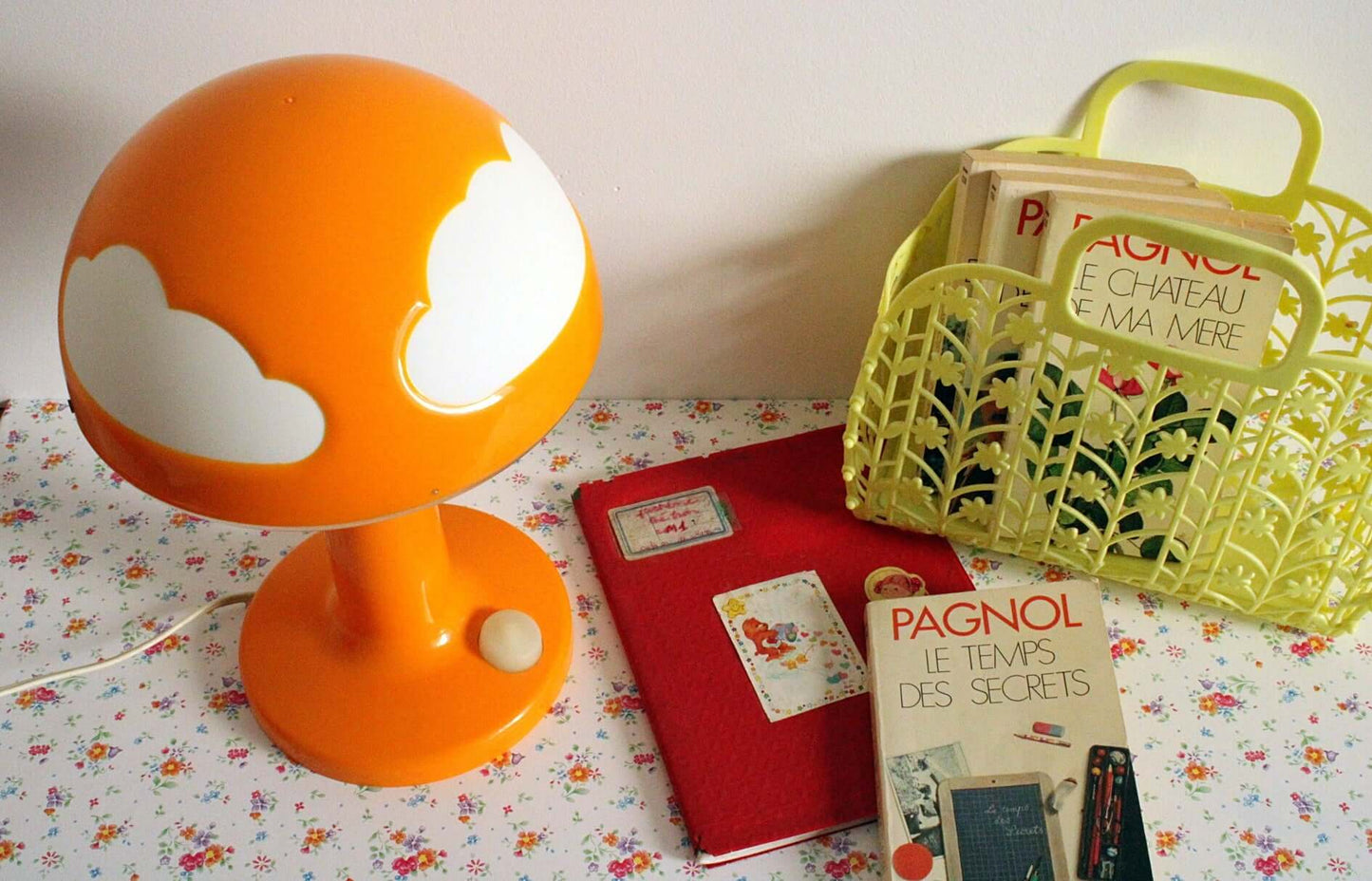 Vintage Lampe à poser Ikea Skojig orange