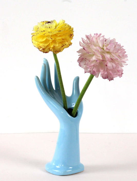 Main baguier soliflore en céramique