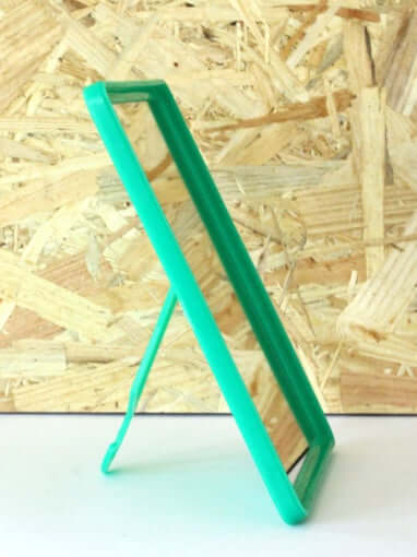 Miroir de barbier en plastique vert