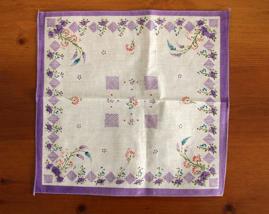 Vintage Mouchoirs multicolores fleuris