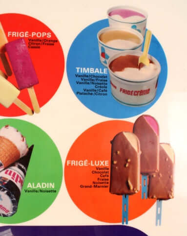 Panneau publicitaire glaces Frigécrème