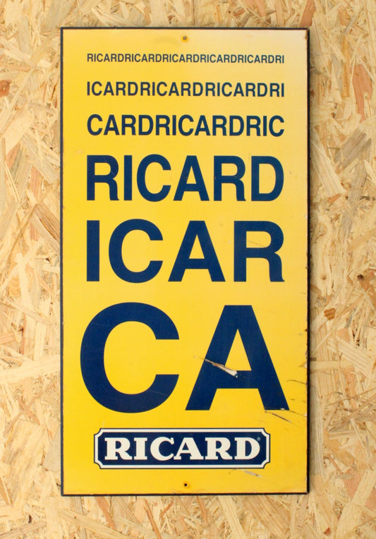 Panneau en bois publicitaire Ricard