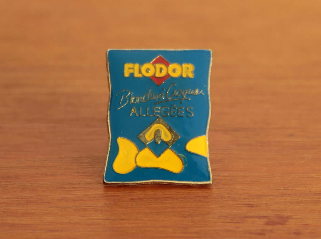 Vintage Pin's publicitaire chips Flodor