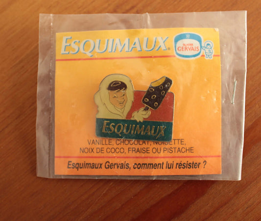 Vintage Pin's publicitaire glaces esquimaux Gervais