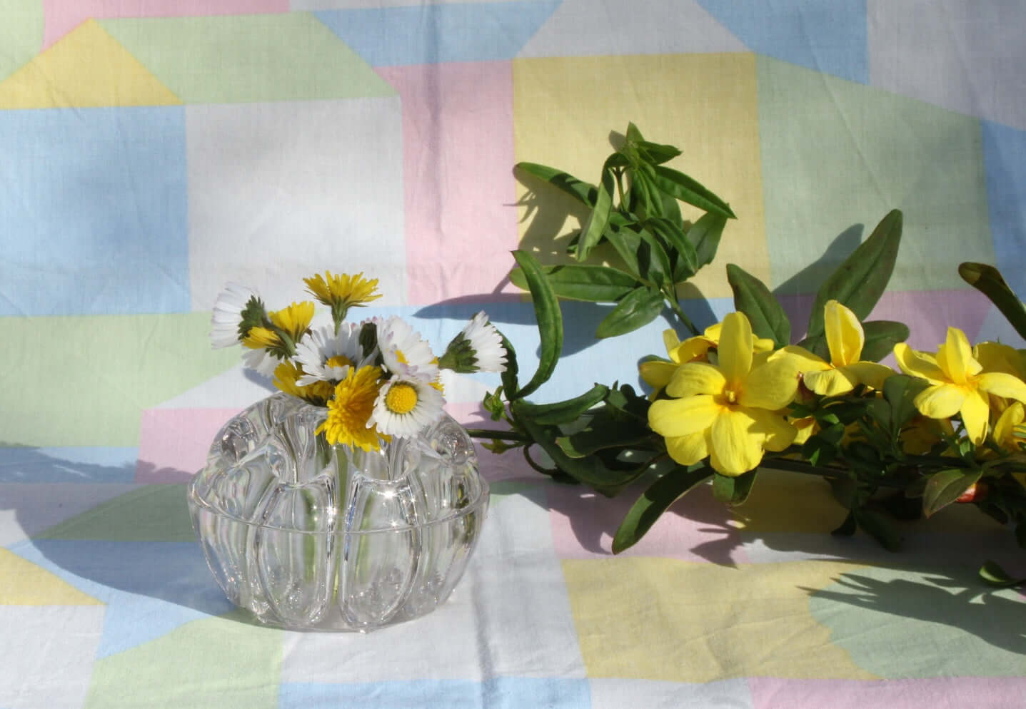 Vintage Pique-fleurs en verre