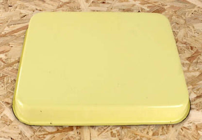 Plat vintage acier émaillé jaune