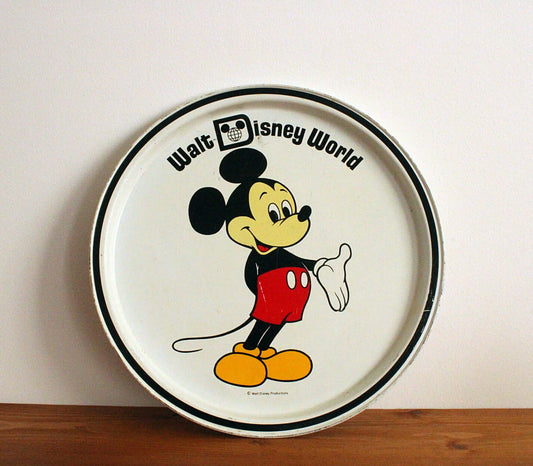 Vintage Plateau rond Mickey Mouse Disney