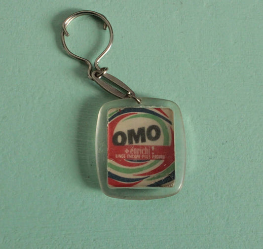 Vintage Porte-clé publicitaire lessive Omo