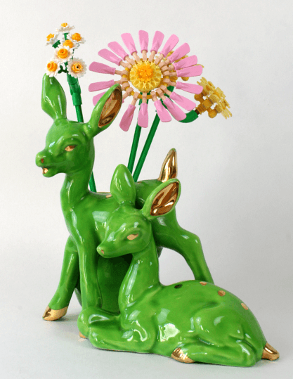 Porte-crayon vintage en céramique