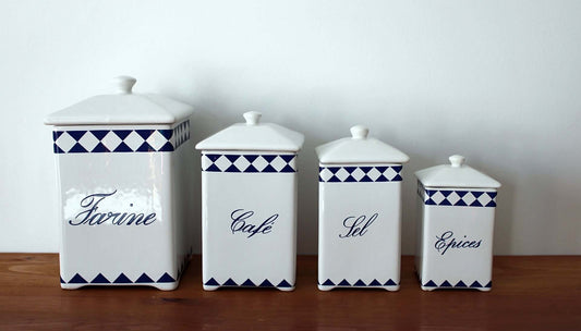 Vintage Pots à épices en faïence