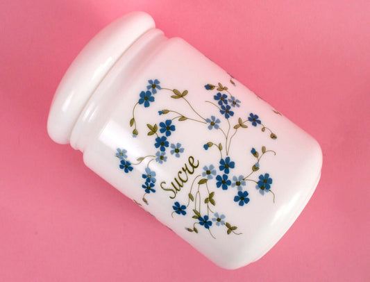 Pot à sucre vintage en opaline Cerve