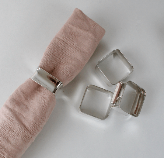 Ronds de serviette inox vintage