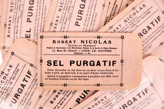 Sachets de pharmacie anciens sels purgatifs