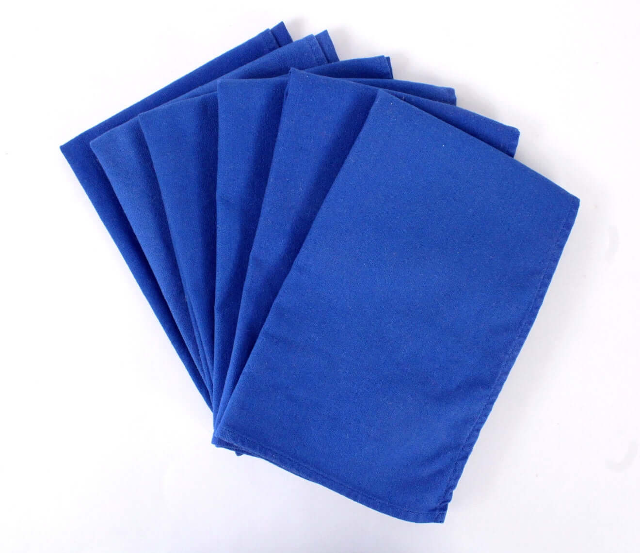 Serviettes de table en coton bleu