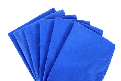 Serviettes de table en coton bleu