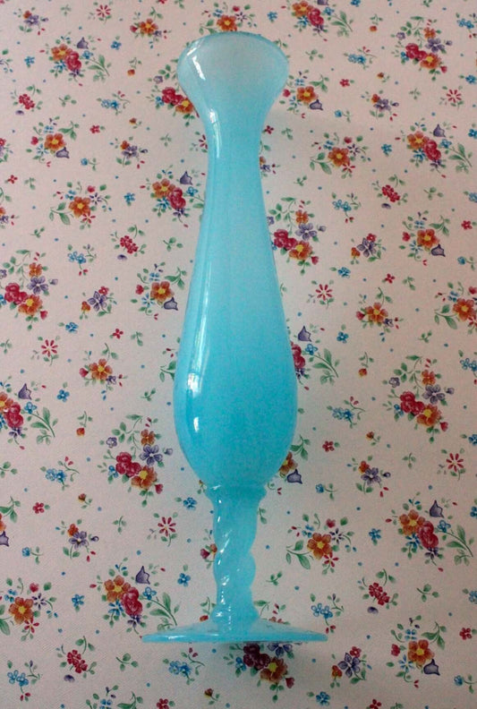 Vintage Soliflore en opaline bleue