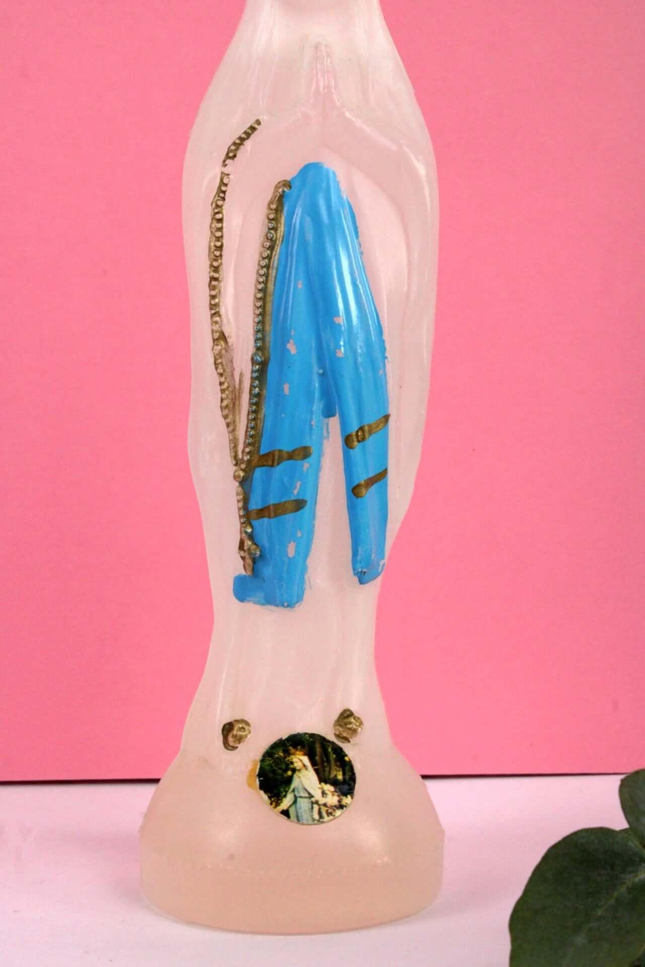 Vintage Statuette en plastique Vierge ND de Lourdes