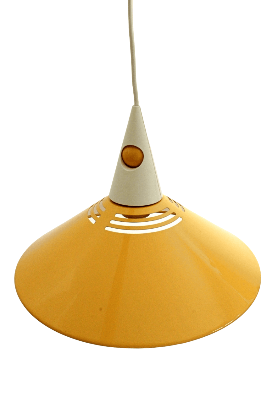 Vintage Grande suspension jaune 80's