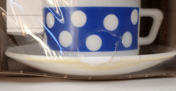 Service de 4 Tasses & Sous-Tasses Arcopal Polka neuf