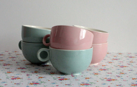 Vintage Tasses à café coloris pastel Pagnossin