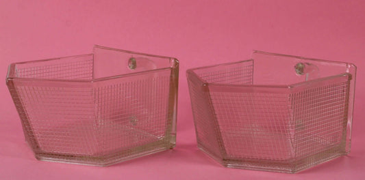 Tiroirs à épices vintages en verre