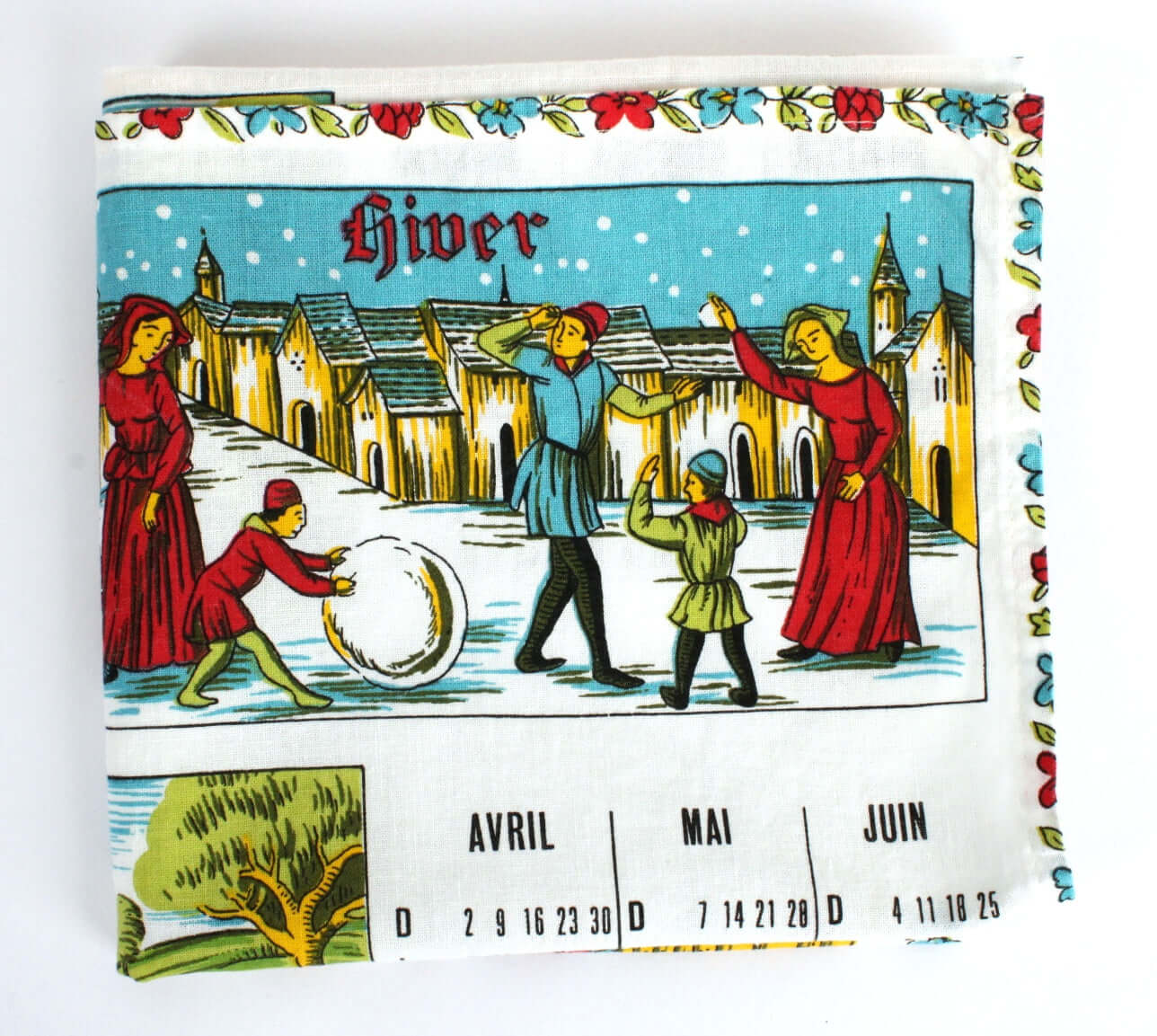 Torchon calendrier année 1989