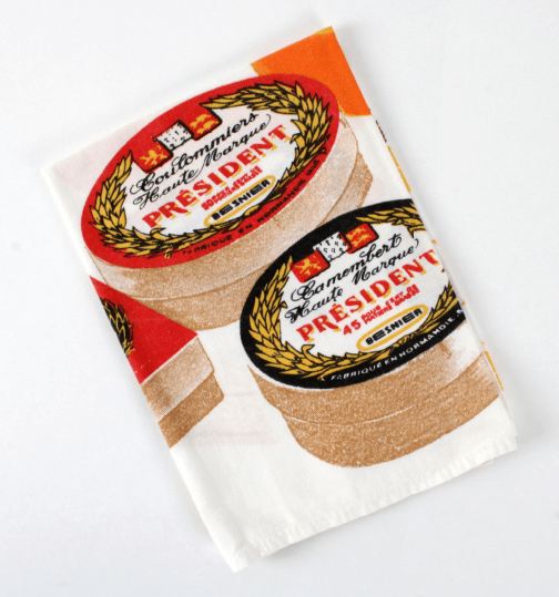 Torchon publicitaire vintage fromages Président