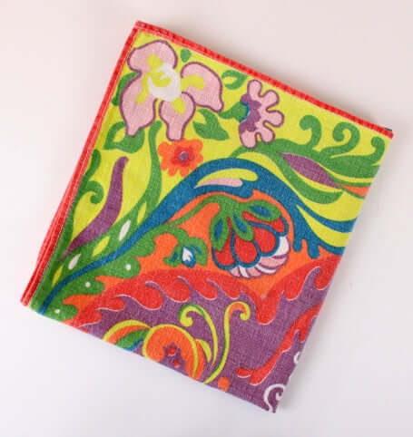 Torchon coloré psychédélique vintage